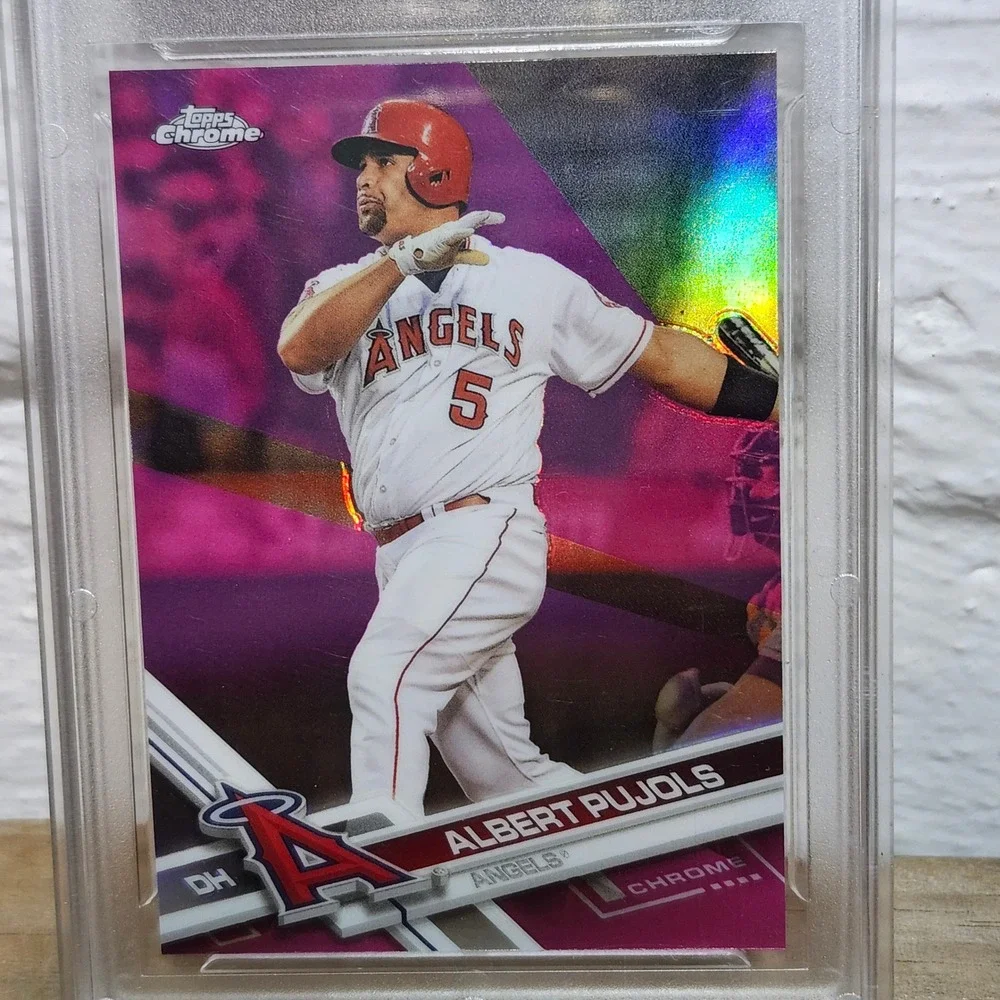 Albert Pujols Baseball Cards 2017 10 Topps Chrome Pink Refractor 2004 Donruss 10